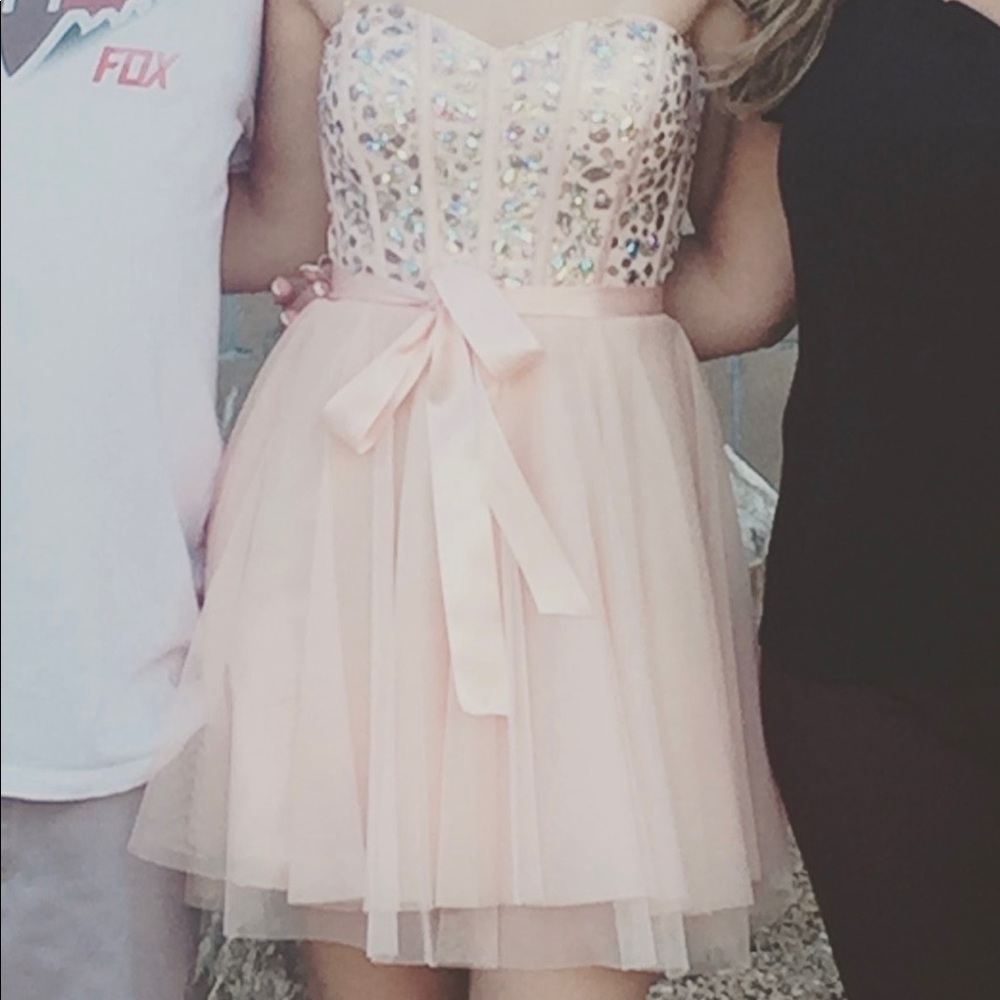 Pink short dress